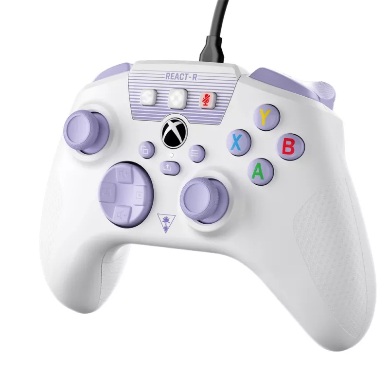 Turtle Beach REACT-R roxo, branco USB comando PC, Xbox One, Xbox One S, Xbox One X, Xbox Series S, Xbox Series X