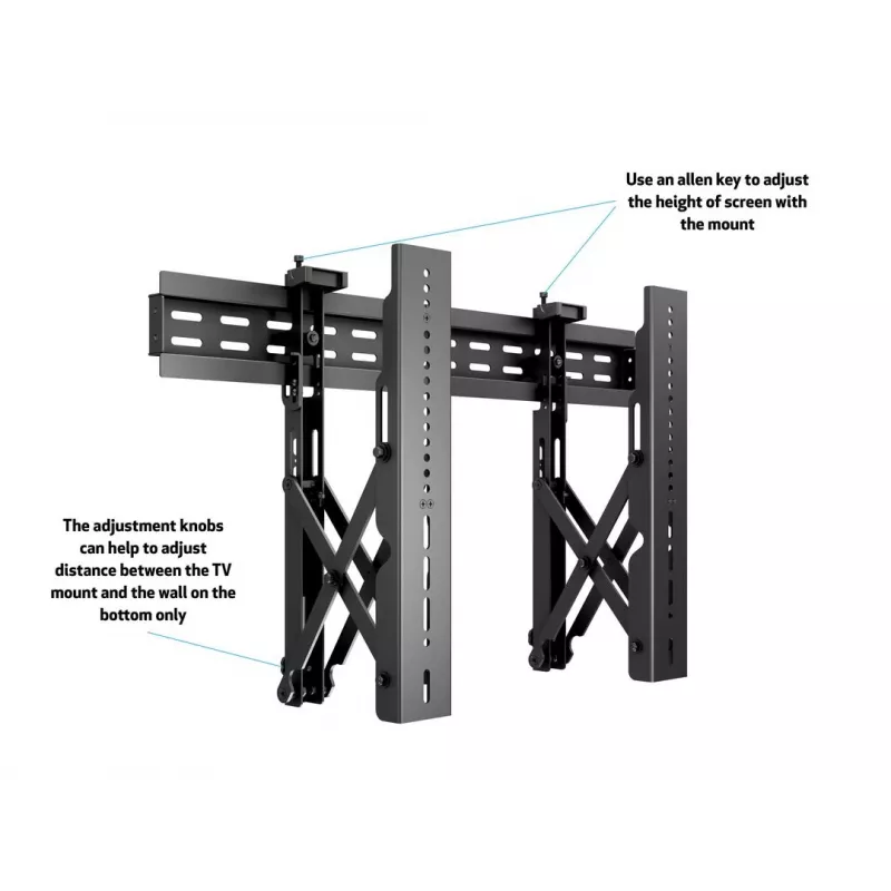 Suporte de parede para video wall Multibrackets M Public Push 40-70 inch preto