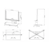 Base de mesa Multibrackets M VESA Turn preto grande MAX 600x400