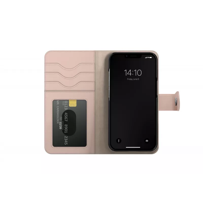 Carteira magnética iDeal of Sweden Magnet Wallet+ iPhone 13 / 14 / 16e rosa, capa flip, Apple, iPhone 13/14/16E, 15,4 cm (6,06