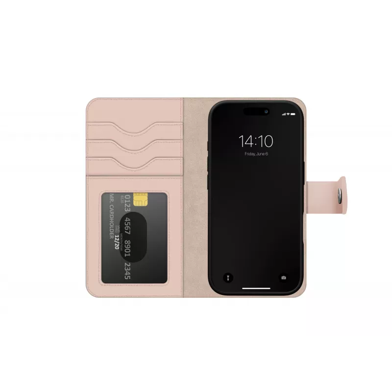 Carteira magnética iDeal of Sweden Magnet Wallet+ iPhone 17 rosa, capa flip, Apple, iPhone 17, 16 cm (6,3 inch), rosa