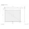 Tela de projeção manual Multibrackets M 4:3 200x150, 100 inch