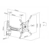 Suporte VESA Multibrackets M VESA Flexarm 360 II prateado 75 100 200