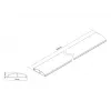 Cobertura para cabos Multibrackets M SS preta 75 mm L - 1600 mm C
