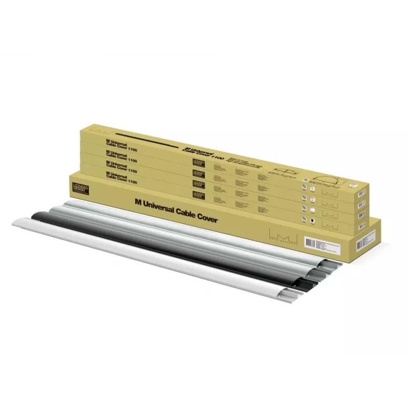 Cobertura para cabos Multibrackets M SS preta 75 mm L - 1600 mm C
