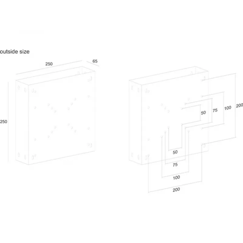 Suporte de monitor para suporte de CPU Multibrackets M PC Media Box/Digital Signage Box I