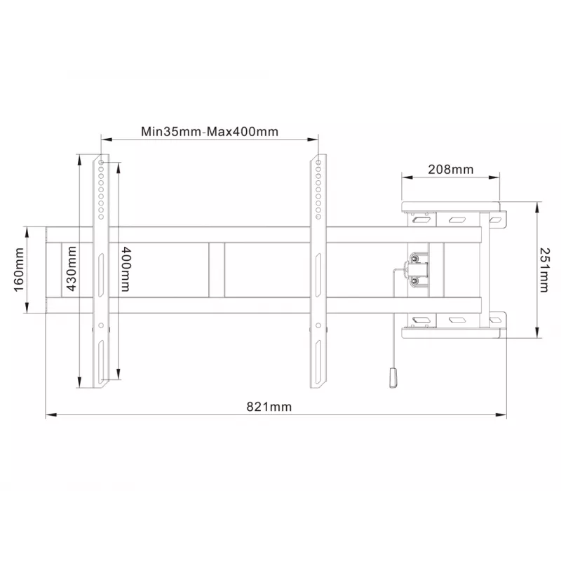 Suporte de braço articulado MULTIBRACKETS M Universal 180° – para ecrãs de 26