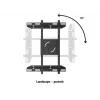 Suporte de chão para ecrã único MULTIBRACKETS M Public Display – preto, suporta até 60 kg, VESA 200x200–800x400