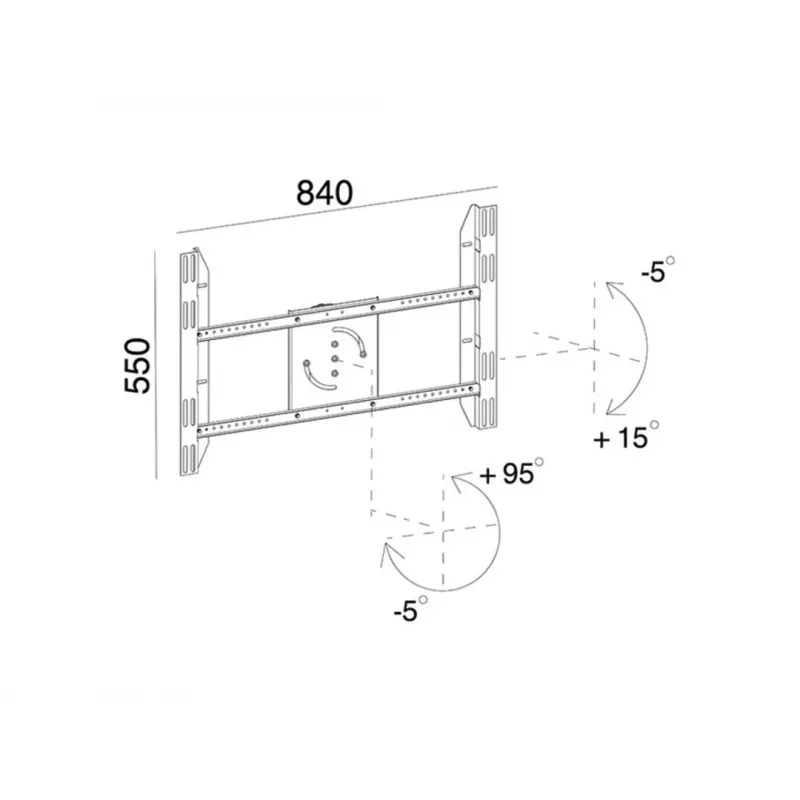 Suporte de chão para ecrã único MULTIBRACKETS M Public Display – preto, suporta até 60 kg, VESA 200x200–800x400
