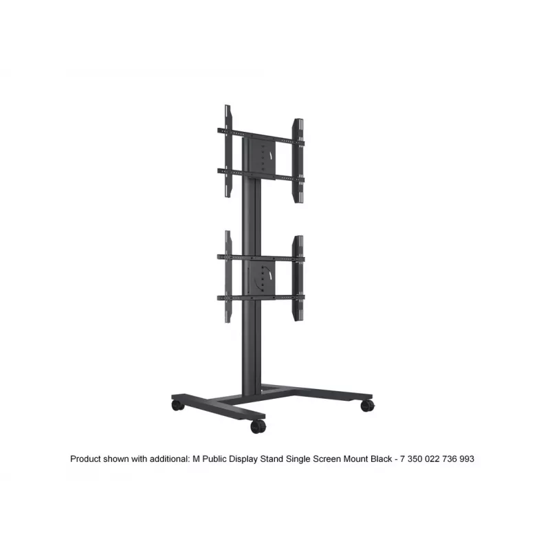 Suporte de chão para ecrã único MULTIBRACKETS M Public Display – preto, suporta até 60 kg, VESA 200x200–800x400
