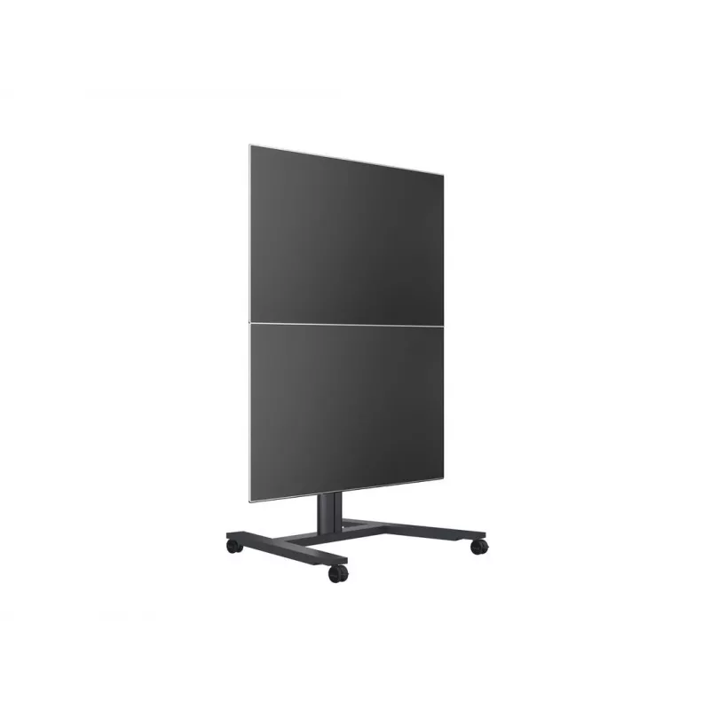 Suporte de chão para ecrã único MULTIBRACKETS M Public Display – preto, suporta até 60 kg, VESA 200x200–800x400