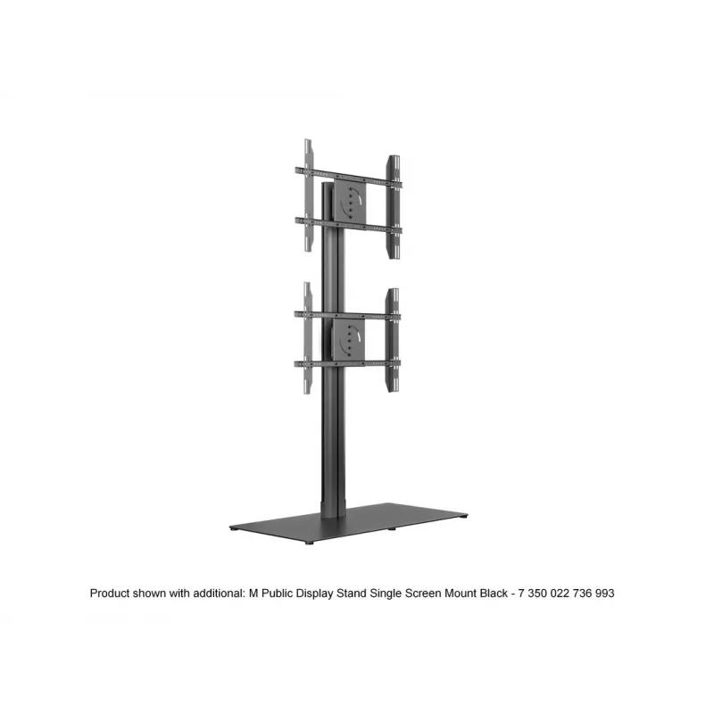 Suporte de chão para ecrã único MULTIBRACKETS M Public Display – preto, suporta até 60 kg, VESA 200x200–800x400