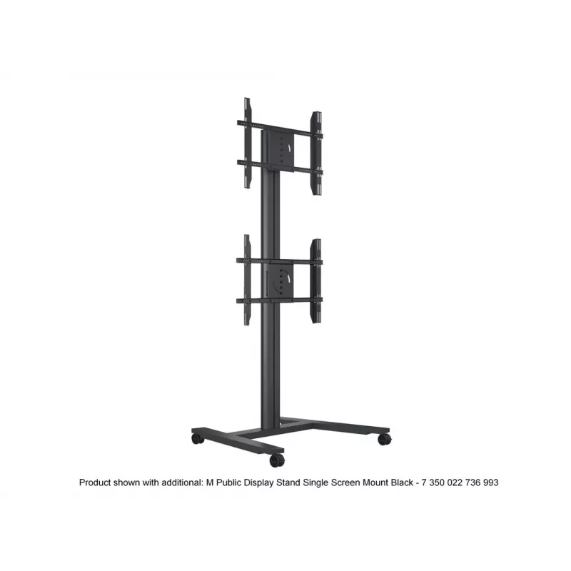 Suporte de chão para ecrã único MULTIBRACKETS M Public Display – preto, suporta até 60 kg, VESA 200x200–800x400