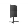 Suporte de chão para ecrã único MULTIBRACKETS M Public Display – preto, suporta até 60 kg, VESA 200x200–800x400