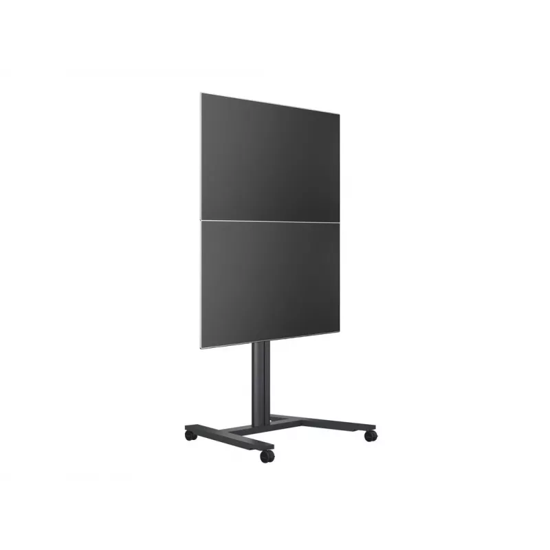 Suporte de chão para ecrã único MULTIBRACKETS M Public Display – preto, suporta até 60 kg, VESA 200x200–800x400