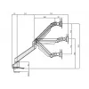 Braço com elevação a gás Multibrackets M VESA Gas Lift Arm Single preto