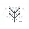 Braço com elevação a gás Multibrackets M VESA Gas Lift Arm Quad preto 40 kg 15-32