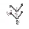 Braço com elevação a gás Multibrackets M VESA Gas Lift Arm Quad preto 40 kg 15-32