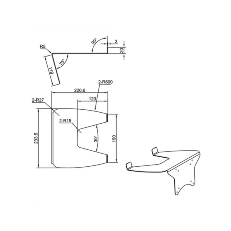 Suporte para portátil Multibrackets M braço a gás prateado