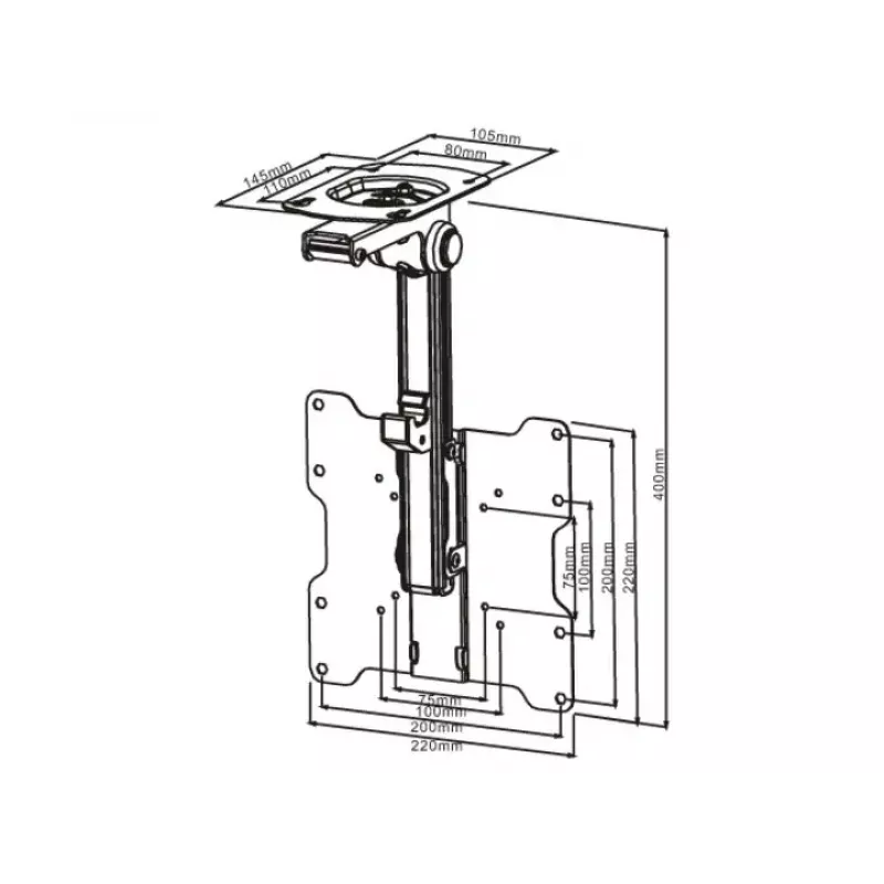 Suporte Multibrackets M VESA Flip Down preto