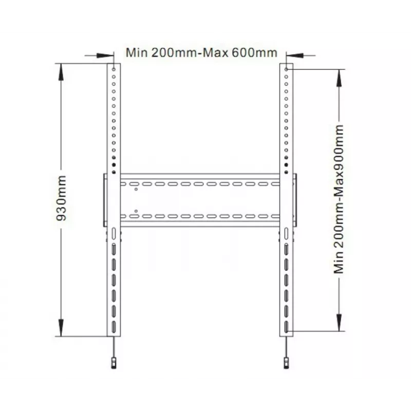 Suporte de parede fixo Multibrackets M Universal SD MAX 1200x900