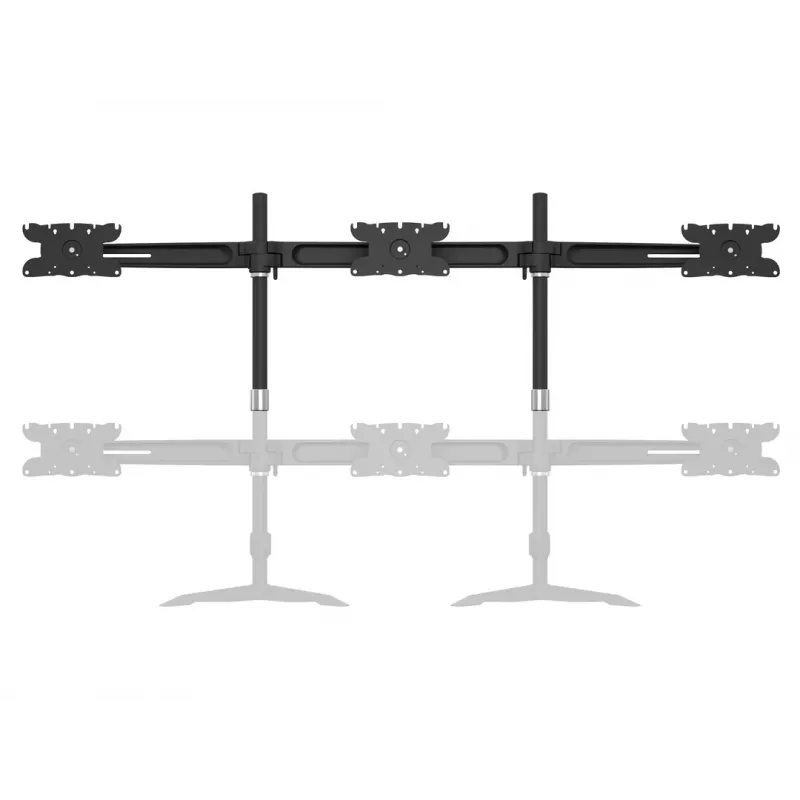 Kit de extensão para suporte de mesa de três monitores MULTIBRACKETS M VESA para 3 ecrãs 24–32 polegadas até 24 kg, alumínio/plástico, preto