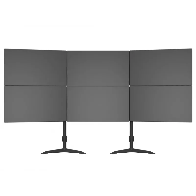 Kit de extensão para suporte de mesa de três monitores MULTIBRACKETS M VESA para 3 ecrãs 24–32 polegadas até 24 kg, alumínio/plástico, preto