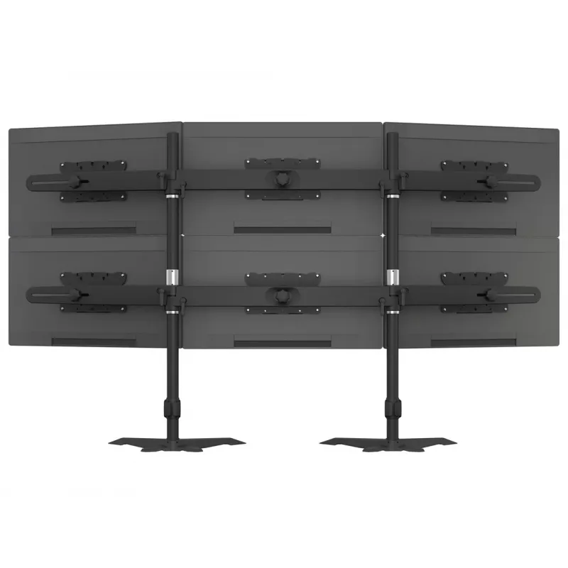 Kit de extensão para suporte de mesa de três monitores MULTIBRACKETS M VESA para 3 ecrãs 24–32 polegadas até 24 kg, alumínio/plástico, preto