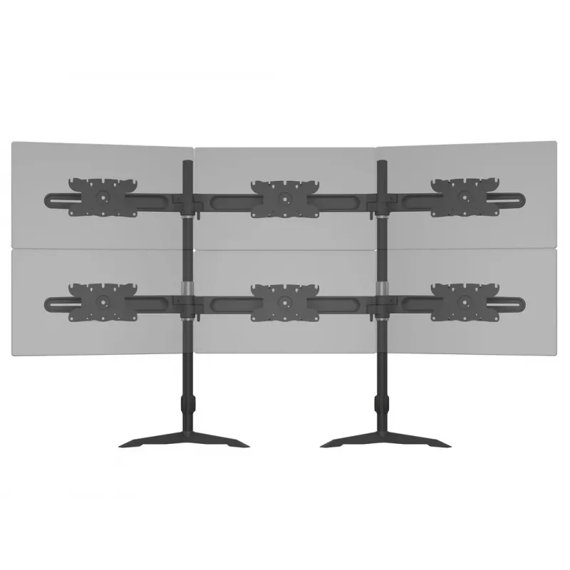 Kit de extensão para suporte de mesa de três monitores MULTIBRACKETS M VESA para 3 ecrãs 24–32 polegadas até 24 kg, alumínio/plástico, preto