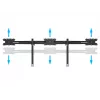 Kit de extensão para suporte de mesa de três monitores MULTIBRACKETS M VESA para 3 ecrãs 24–32 polegadas até 24 kg, alumínio/plástico, preto
