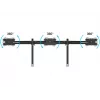 Kit de extensão para suporte de mesa de três monitores MULTIBRACKETS M VESA para 3 ecrãs 24–32 polegadas até 24 kg, alumínio/plástico, preto