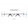 Kit de extensão para suporte de mesa de três monitores MULTIBRACKETS M VESA para 3 ecrãs 24–32 polegadas até 24 kg, alumínio/plástico, preto
