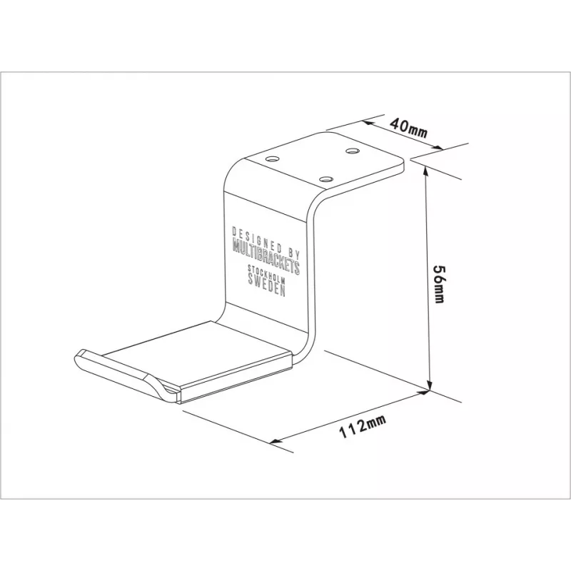 Suporte para auscultadores Multibrackets M Headset Holder secretária prateado, suporte para auscultadores, alumínio, 52 g, prateado
