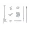 Multibrackets M Public Ceilingmount Medium Single White 3000 Capacidade máxima 30 kg Tamanho mínimo do ecrã 32 polegadas Tamanho máximo do ecrã 55 polegadas