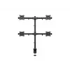 Multibrackets M Deskmount Basic Quad, grampo/passagem, 32 kg, 38,1 cm (15 polegadas), 68,6 cm (27 polegadas), 100 x 100 mm, preto