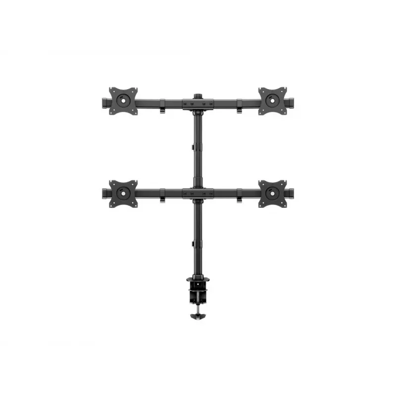 Multibrackets M Deskmount Basic Quad, grampo/passagem, 32 kg, 38,1 cm (15 polegadas), 68,6 cm (27 polegadas), 100 x 100 mm, preto