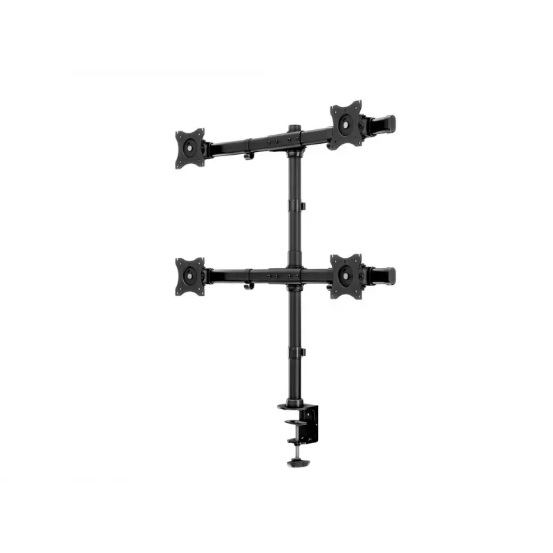 Multibrackets M Deskmount Basic Quad, grampo/passagem, 32 kg, 38,1 cm (15 polegadas), 68,6 cm (27 polegadas), 100 x 100 mm, preto