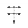 Multibrackets M Deskmount Basic Quad, grampo/passagem, 32 kg, 38,1 cm (15 polegadas), 68,6 cm (27 polegadas), 100 x 100 mm, preto