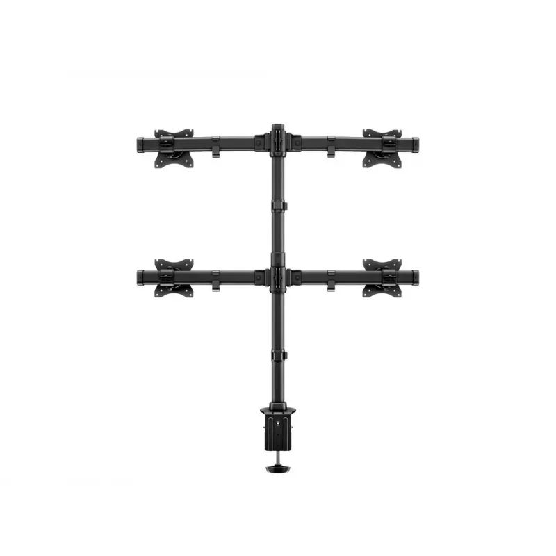 Multibrackets M Deskmount Basic Quad, grampo/passagem, 32 kg, 38,1 cm (15 polegadas), 68,6 cm (27 polegadas), 100 x 100 mm, preto
