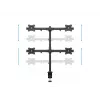 Multibrackets M Deskmount Basic Quad, grampo/passagem, 32 kg, 38,1 cm (15 polegadas), 68,6 cm (27 polegadas), 100 x 100 mm, preto
