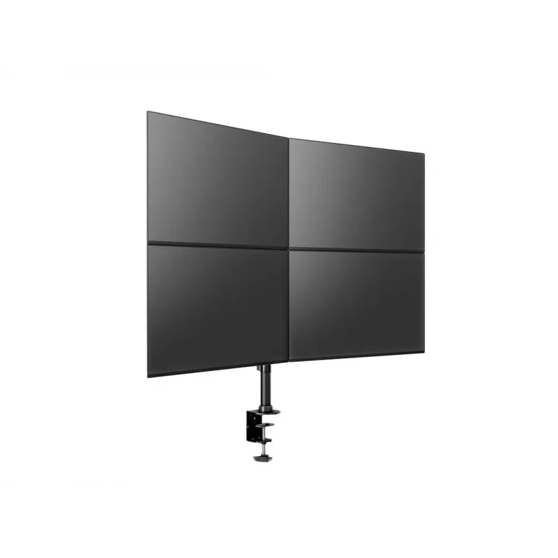 Multibrackets M Deskmount Basic Quad, grampo/passagem, 32 kg, 38,1 cm (15 polegadas), 68,6 cm (27 polegadas), 100 x 100 mm, preto