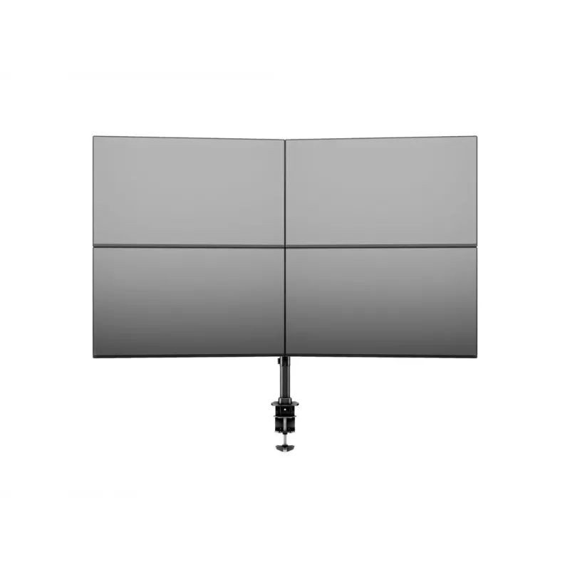 Multibrackets M Deskmount Basic Quad, grampo/passagem, 32 kg, 38,1 cm (15 polegadas), 68,6 cm (27 polegadas), 100 x 100 mm, preto