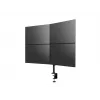 Multibrackets M Deskmount Basic Quad, grampo/passagem, 32 kg, 38,1 cm (15 polegadas), 68,6 cm (27 polegadas), 100 x 100 mm, preto