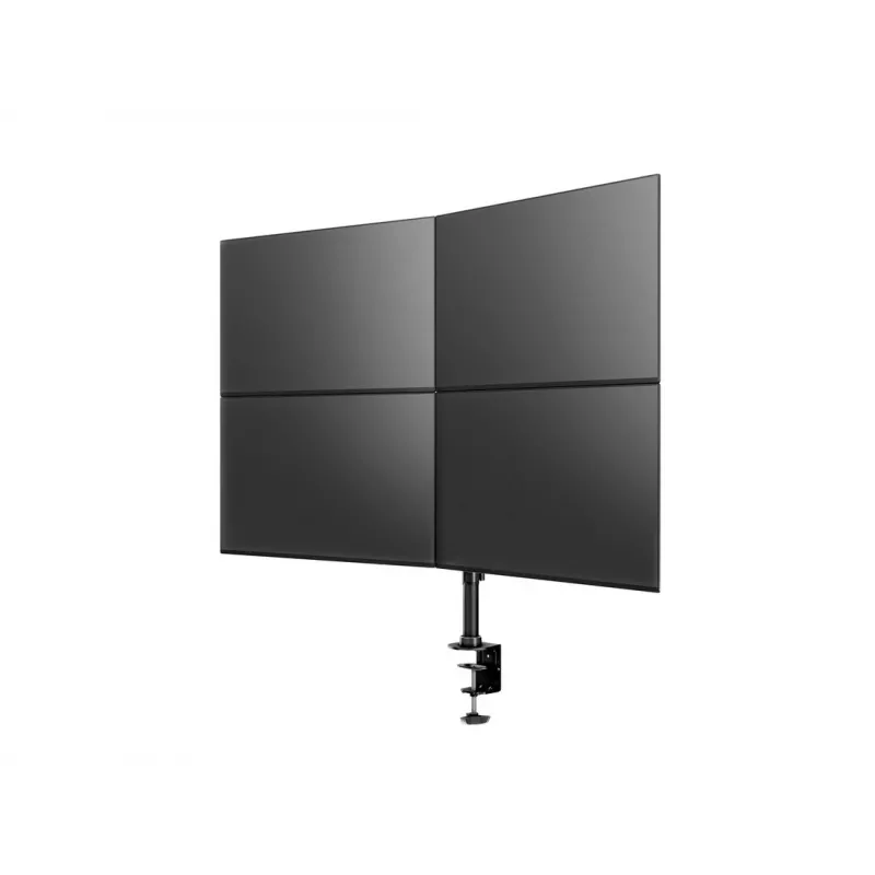 Multibrackets M Deskmount Basic Quad, grampo/passagem, 32 kg, 38,1 cm (15 polegadas), 68,6 cm (27 polegadas), 100 x 100 mm, preto
