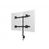 Multibrackets M Deskmount Basic Quad, grampo/passagem, 32 kg, 38,1 cm (15 polegadas), 68,6 cm (27 polegadas), 100 x 100 mm, preto