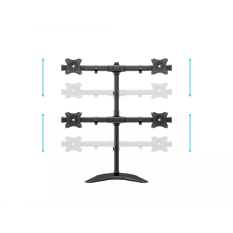 Multibrackets M Deskstand Basic Quad suporte de apoio livre 32 kg 15-27 polegadas