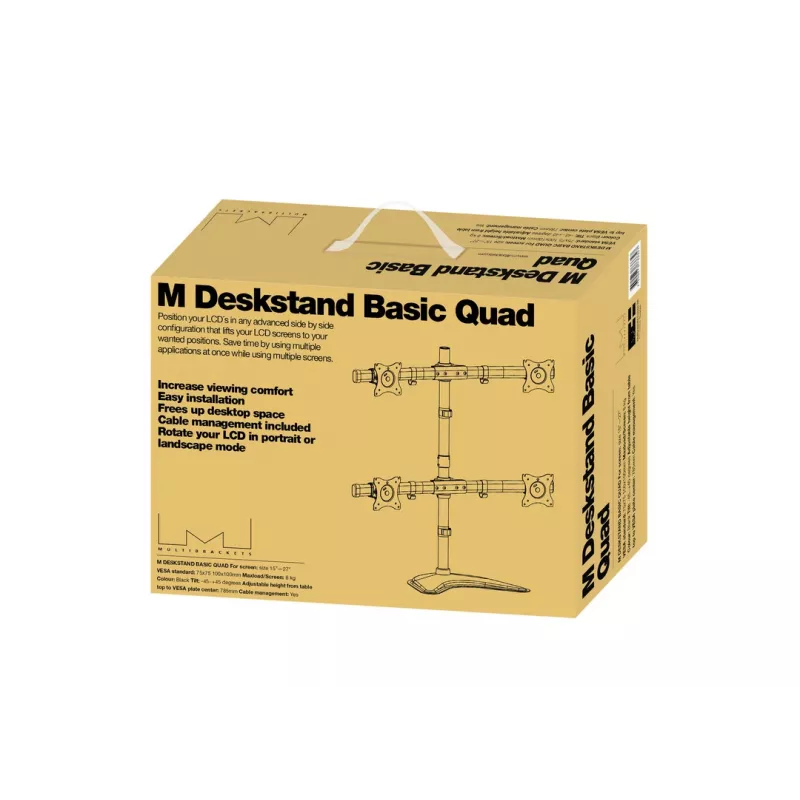 Multibrackets M Deskstand Basic Quad suporte de apoio livre 32 kg 15-27 polegadas
