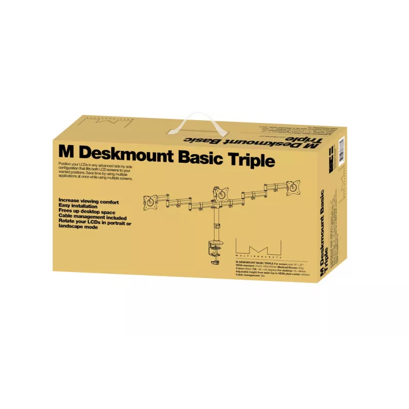 Suporte de secretária Multibrackets M Deskmount Basic Triple