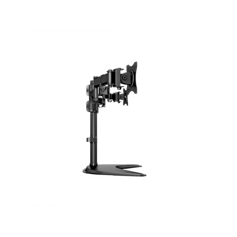Suporte de mesa para monitor MULTIBRACKETS M Deskstand Basic Triple — 3 vias, VESA 75x75–100x100, suporta até 24 kg, para ecrãs de 15 a 27 polegadas, preto