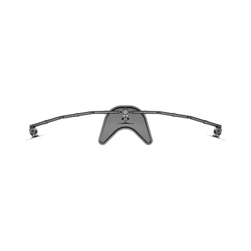 Suporte de mesa para monitor MULTIBRACKETS M Deskstand Basic Triple — 3 vias, VESA 75x75–100x100, suporta até 24 kg, para ecrãs de 15 a 27 polegadas, preto